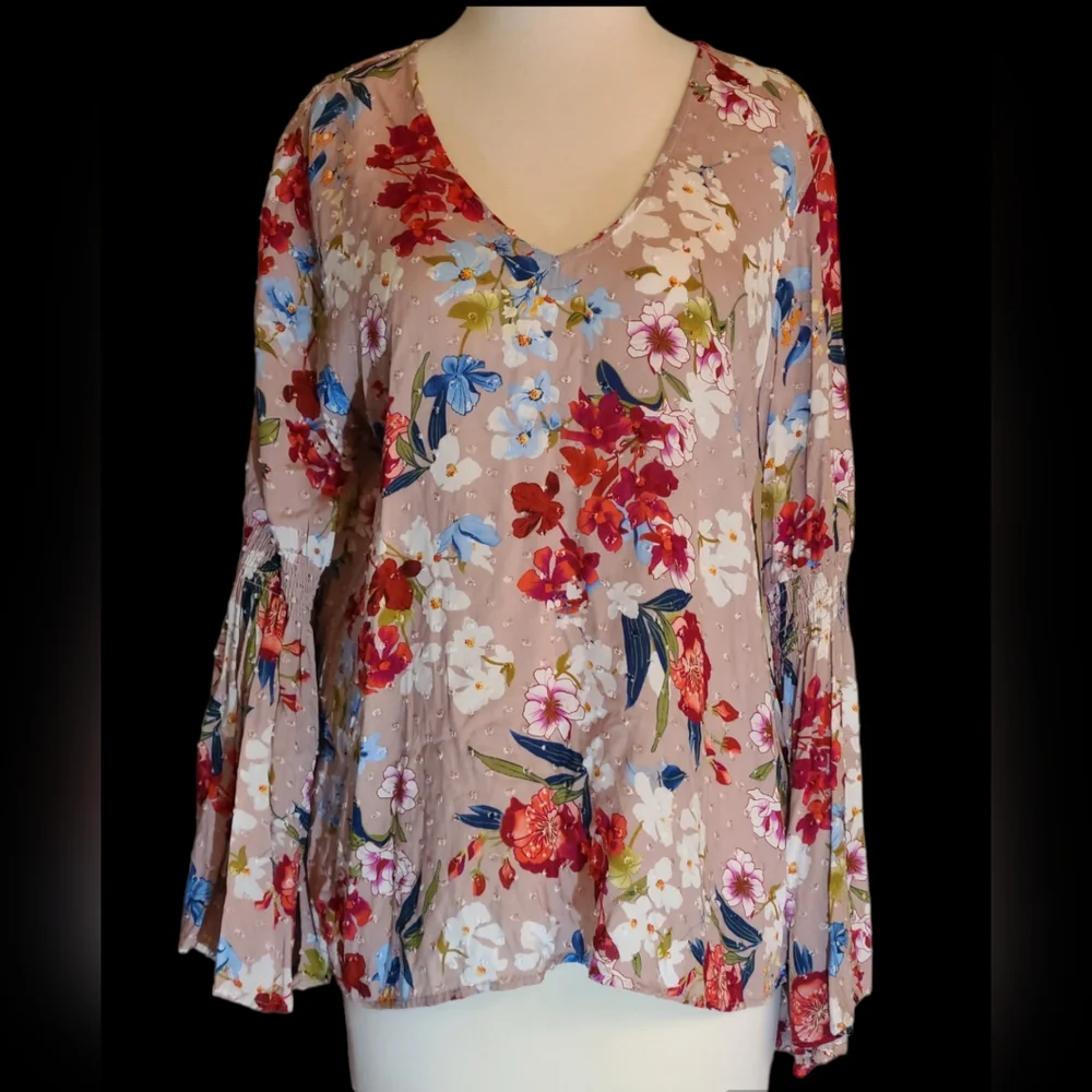 Cupio size L multi color top - Picture 1 of 9
